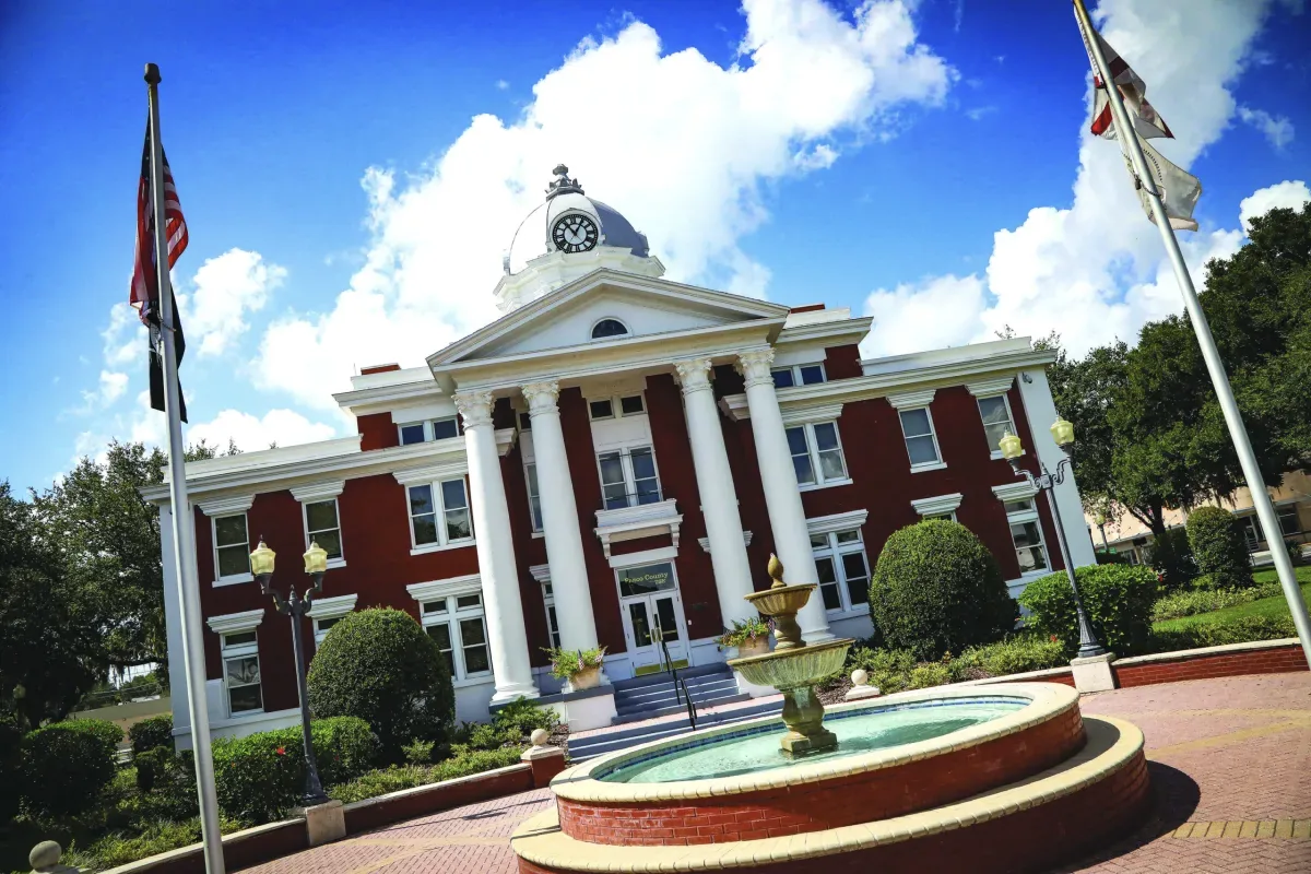 The historic Pasco County Courthouse in Dade City, Florida.